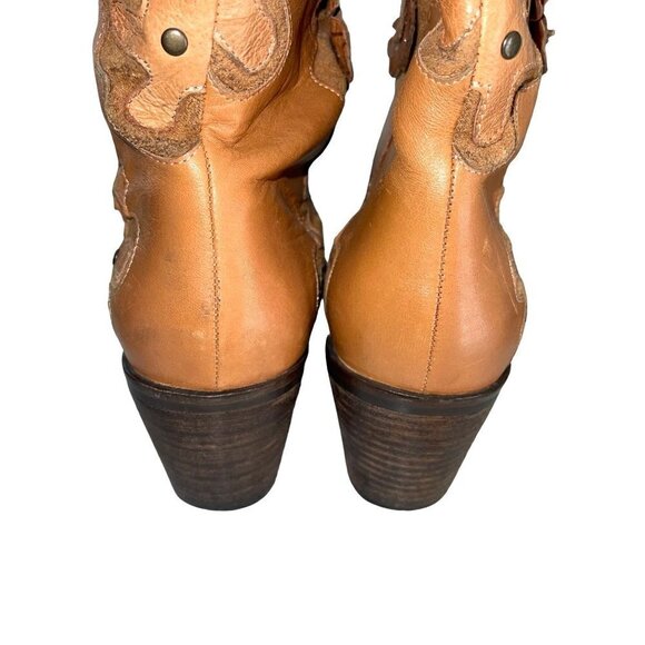 Mia Womens Cowgirl Boots Size 6 Leather Western Candida Boho Floral Tan 3D - Picture 7 of 15